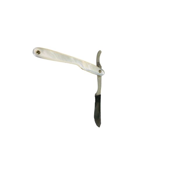 Antique 20s Mother of Pearl Bakelite Celluloid Manicure Set In Leather Case - Picture 4 of 9